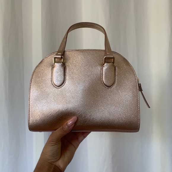 SOLD❗️Kate Spade Rose Gold Leather Dome Crossbody - Picture 2 of 9